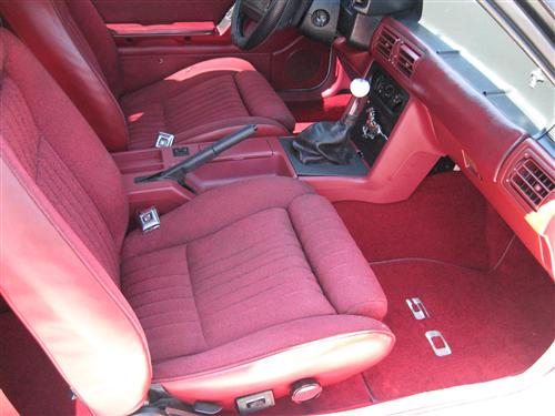 1982 92 Mustang Floor Mats W 5 0 Logo Medium Scarlet Red By Acc