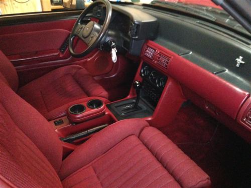 1988 89 Mustang Acme Deluxe Door Panels For Convertible W Power Window Scarlet Red By Acme Auto