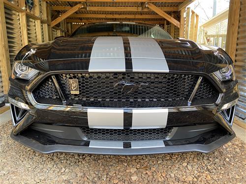 Mustang Coyote Grille Emblem - Black w/ Chrome (15-20)