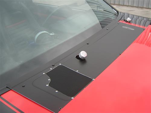 Scott Rod Mustang Aluminum Cowl Grille Delete Panel Black 