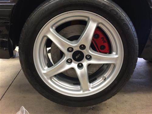 Sve Mustang 5 Lug Conversion Kit 28 Spline Red 87 93