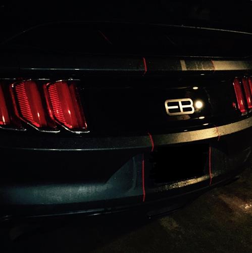 MUSTANG 2.3T ECOBOOST SVO EMBLEM SATIN BLACK WITH BLACK UPR