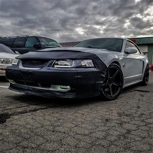 SVE Mustang NVX Wheel & Tire Kit - 18x9/10 - Gloss Black (94-04) Nitto ...